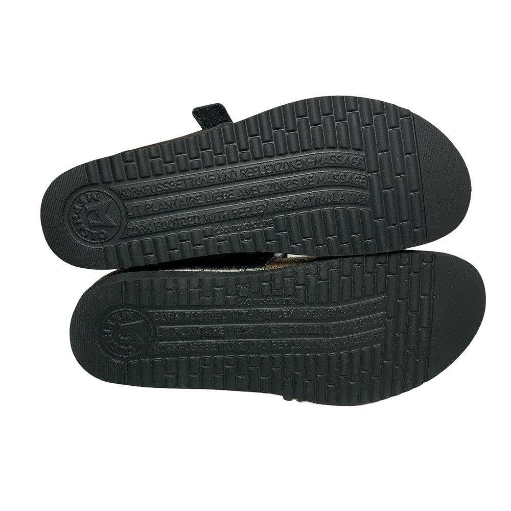 Mephisto Metallic Pewter Thong Sandals with Adjustable Strap - Picture 8 of 8